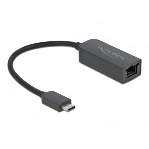 Delock USB 2.0 adaptér [1x USB-C® zástrčka - 1x RJ45 zásuvka] 66645 0.16 m