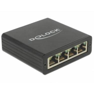 Delock USB 2.0 adaptér [1x DC zásuvka 5,5 mm, Zásuvka USB B - 4x RJ45 zásuvka] 62966 0.8 m