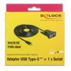 Delock USB 2.0 adaptér [1x USB-C® zástrčka - 1x RS232 zástrčka ] 62964 1.8 m