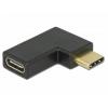 Delock USB 2.0 adaptér [1x Konektor USB-C® 3.1 - 1x Zásuvka USB-C® 3.1] 65915 0 mm Zásuvka úhlová, otočená o 90°