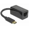 Delock USB 2.0 adaptér [1x USB-C® zástrčka - 1x RJ45 zásuvka] DeLock - Netzwerkadapter - USB-C 3.1 - Gigabit Ethernet x 1 12.7 cm
