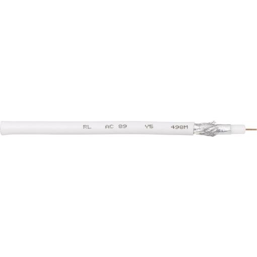 Interkabel AC 89-100 koaxiální kabel, vnější Ø: 6.90 mm, 75 Ω, 90 dB, bílá, 100 m