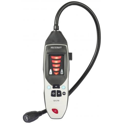 VOLTCRAFT GD-270 detektor úniku plynu, Metan, Vodík, Propan, Etylén, Etan, Hexan, Benzol, Izobutan, Etanol, Acetaldehyd, Formaldehyd, Toluen, Para-xylén,