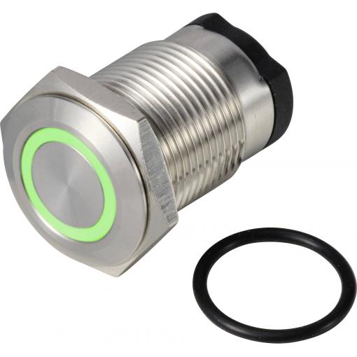 TRU COMPONENTS ONPOW6316F-10ZE/Q/G/12V/S, TC-13224168 tlačítko, 16 mm, 36 V DC/AC, 2 A, 1 ks