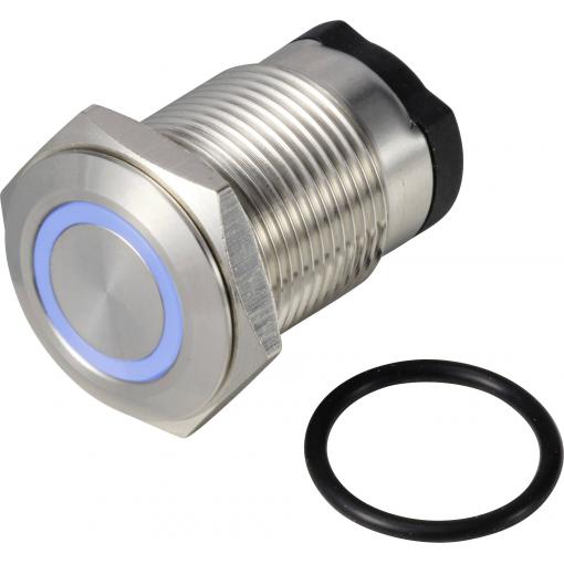 TRU COMPONENTS ONPOW6316F-10E/Q/B/12V/S, TC-13224156 tlačítko, 16 mm, 36 V DC/AC, 2 A, 1 ks