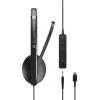EPOS EPOS ADAPT 165T USB-C II - ADAPT 100 Series - Headset Headset otevřená (On Ear) kabelová stereo černá Potlačení hluku regulace hlasitosti, Vypnutí zvuku