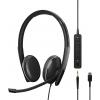 EPOS EPOS ADAPT 165T USB-C II - ADAPT 100 Series - Headset Headset otevřená (On Ear) kabelová stereo černá Potlačení hluku regulace hlasitosti, Vypnutí zvuku