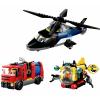 60462 LEGO® CITY Kombinovaná sada s vrtulníkem, hasicím autem a ponorkou