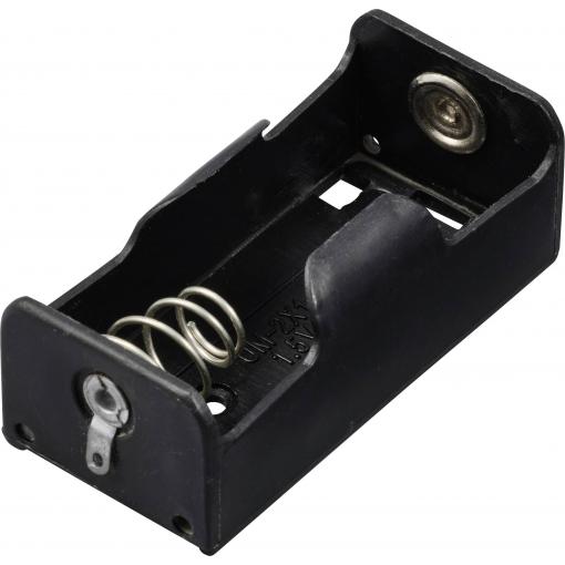TRU COMPONENTS TC-13220488 bateriový držák 1x Malé mono pájený konektor (d x š x v) 60 x 28 x 22 mm