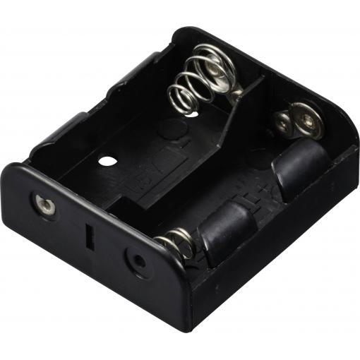 TRU COMPONENTS TC-13220492 bateriový držák 2x Malé mono tlačítkové připojení (d x š x v) 63 x 54 x 22 mm