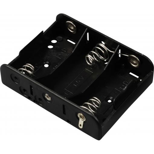 TRU COMPONENTS TC-13220496 bateriový držák 3x Malé mono pájený konektor (d x š x v) 60 x 80 x 22 mm
