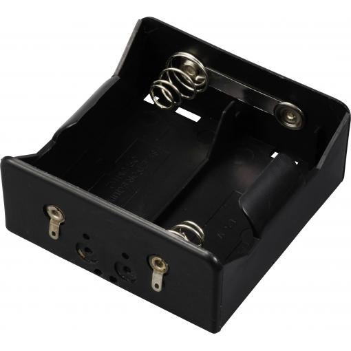 TRU COMPONENTS TC-13220740 bateriový držák 2x Velké mono pájený konektor (d x š x v) 71 x 70 x 31 mm