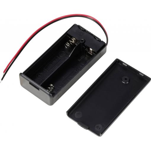 TRU COMPONENTS TC-13220620 bateriový držák 2x AA kabel (d x š x v) 70 x 34.5 x 18.8 mm
