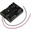 TRU COMPONENTS TC-13220624 bateriový držák 3x AA kabel (d x š x v) 57.8 x 46.5 x 15 mm