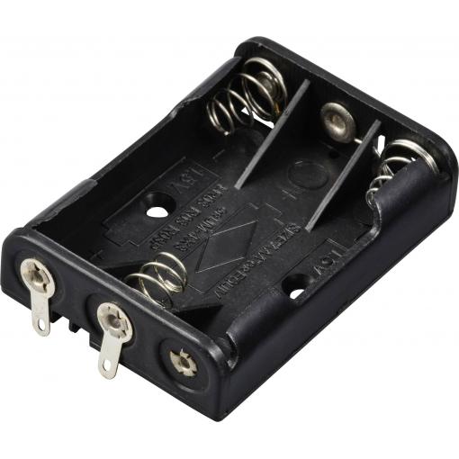 TRU COMPONENTS TC-13220576 bateriový držák 3x AAA pájený konektor (d x š x v) 52 x 37 x 13 mm
