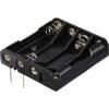 TRU COMPONENTS TC-13220588 bateriový držák 4x AAA póly kontaktu (d x š x v) 52 x 49 x 13 mm