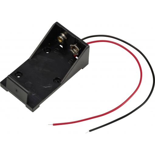 TRU COMPONENTS TC-13220592 bateriový držák 1x 9 V kabel (d x š x v) 55 x 31 x 21 mm