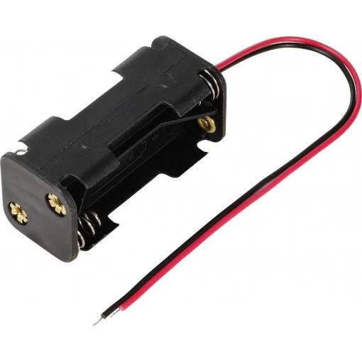 TRU COMPONENTS TC-13220680 bateriový držák 4x AAA kabel (d x š x v) 51 x 24 x 22 mm