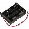 TRU COMPONENTS TC-13220708 bateriový držák 3x 18650 kabel (d x š x v) 76 x 59 x 21 mm