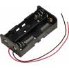 TRU COMPONENTS TC-13220700 bateriový držák 2x 18650 kabel (d x š x v) 76 x 40 x 21 mm