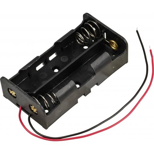 TRU COMPONENTS TC-13220700 bateriový držák 2x 18650 kabel (d x š x v) 76 x 40 x 21 mm