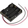 TRU COMPONENTS TC-13220676 bateriový držák 4x AAA kabel (d x š x v) 51 x 47 x 12 mm