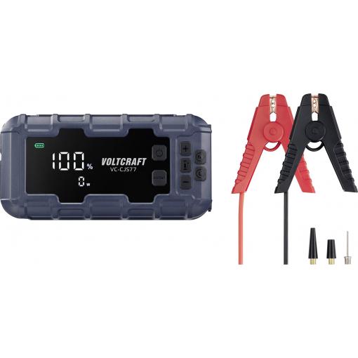 VOLTCRAFT systém pro rychlé startování auta VC-CJS77, VC-16533725, max. startovací proud 600 A, 2x USB konektor, nabíjecí a udržovací stanice, elektronická