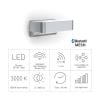 Steinel LED AUSSENLEUCHTE L 810 SC SI 087562 venkovní nástěnné LED osvětlení s PIR detektorem žádná 9.8 W LED stříbrná