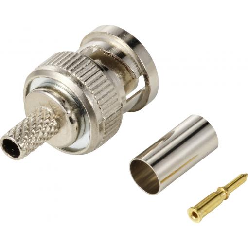 TRU COMPONENTS TC-12885936 BNC konektor zástrčka, rovná 50 Ω 1 ks