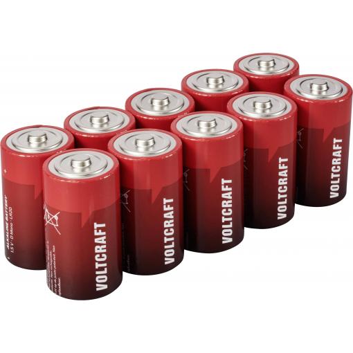VOLTCRAFT VC-16107980 baterie velké mono D alkalicko-manganová 18000 mAh 1.5 V 10 ks