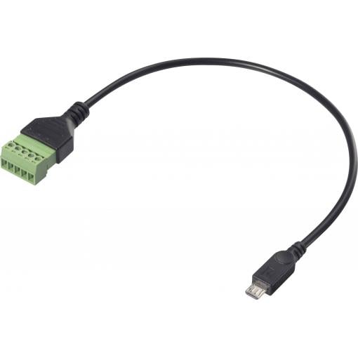 Renkforce USB 2.0 kabelový adaptér [1x micro USB 2.0 zástrčka B - 1x Svorka] RF-6443956 30 cm PVC plášť