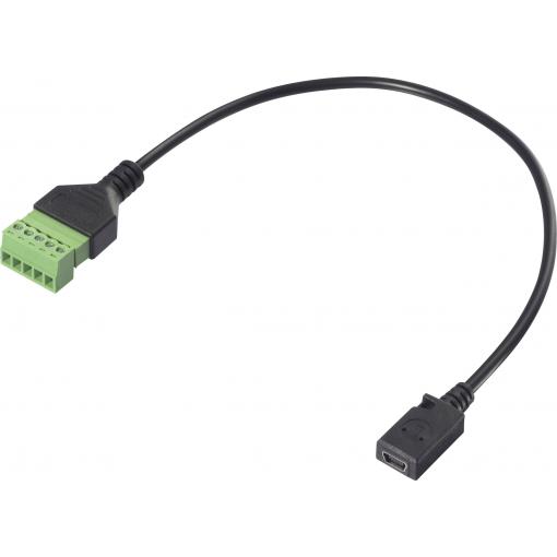 Renkforce USB 2.0 kabelový adaptér [1x mini USB 2.0 zásuvka B - 1x Svorka] RF-6443962 30 cm PVC plášť