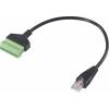 Renkforce RJ45 síťový kabelový adaptér [1x RJ45 zástrčka 8p8c - 1x Svorka] 30 cm černá