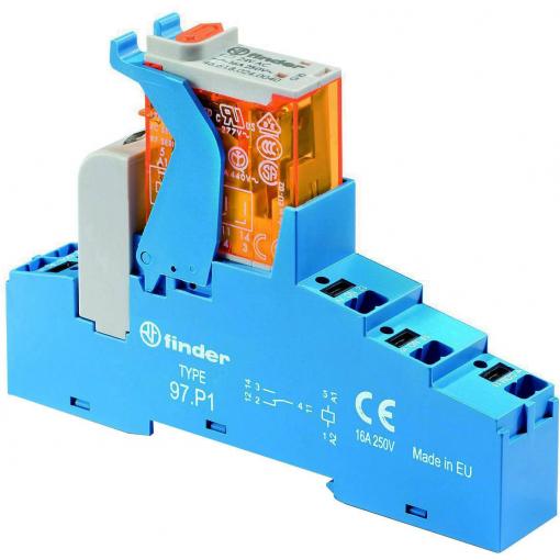 Finder 4C.P1.9.012.0050 vazební relé s LED diodou , 12 V/DC, 16 A, 1 přepínací kontakt, 1 ks