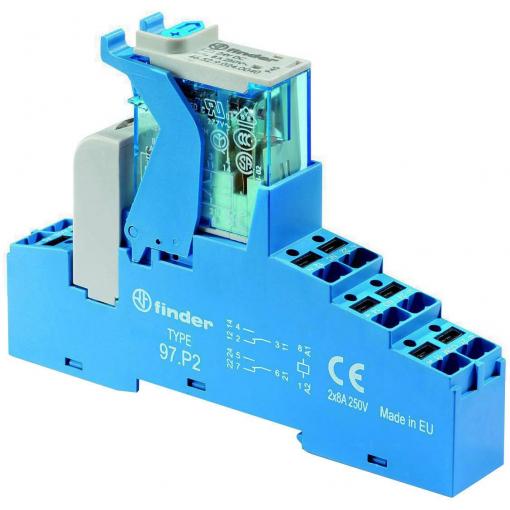 Finder 4C.P2.8.024.0060 vazební relé s LED diodou , 24 V/AC, 8 A, 2 přepínací kontakty, 1 ks