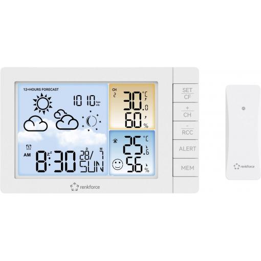 Renkforce RF-4883634 digitální meteostanice Počet senzorů (max.) 3 ks