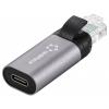 Renkforce RJ45 / USB-C® síťový adaptér [1x RJ45 zástrčka - 1x USB-C® zásuvka] antracitově šedá