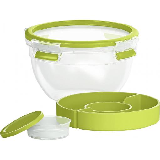 Emsa Clip & Go Svačinový box 1 l plast S víkem, vhodné do myčky transparentní, zelená 518097