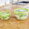 Emsa Clip & Go Salátová krabička 2.6 l plast S víkem, Vodotěsný transparentní, zelená N1071300