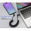 Renkforce USB kabel USB 2.0 USB-C ® zástrčka, USB-C ® zástrčka 1.50 m černá Zásuvné kontakty otočné o 360°, spirálový kabel RF-6713692