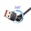 Renkforce USB kabel USB 2.0 USB-A zástrčka, USB-C ® zástrčka 1.50 m černá Zásuvné kontakty otočné o 360°, spirálový kabel RF-6713690