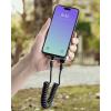Renkforce USB kabel USB 2.0 USB-A zástrčka, USB-C ® zástrčka 1.50 m černá Zásuvné kontakty otočné o 360°, spirálový kabel RF-6713690