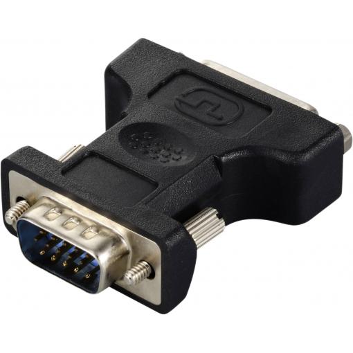 Renkforce RF-6667626 DVI / VGA adaptér [1x DVI zásuvka 24+5pólová - 1x VGA zástrčka] černá lze šroubovat