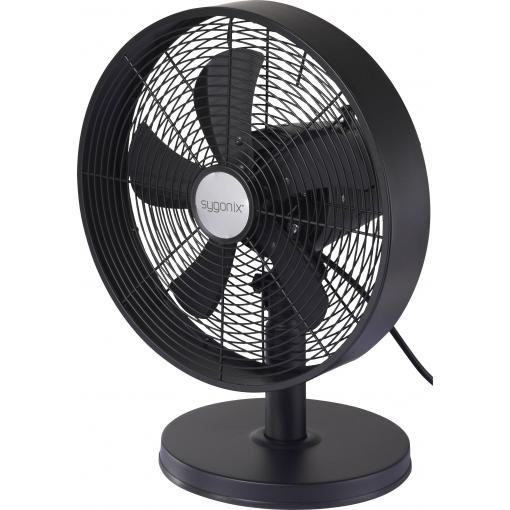 Sygonix stolní ventilátor 35 W (Ø x v) 230 mm x 475 mm černá otočný