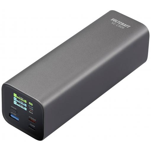 VOLTCRAFT VC-C909 powerbanka 27000 mAh Dodávka energie 3,1 Li-Ion;černostříbrnáIndikátor stavu