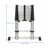 TOOLCRAFT TO-9610686 Slitina hliníku teleskopický žebřík Montáž bez nářadí max.prac. výška: 4.52 m hliník EN 131 15.9 kg
