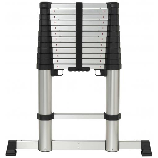 TOOLCRAFT TO-9610686 Slitina hliníku teleskopický žebřík Montáž bez nářadí max.prac. výška: 4.52 m hliník EN 131 15.9 kg