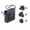 VOLTCRAFT UC-3C1A20W03 cestovní nabíječka, bezdrátová nabíječka, 1x USB A , 3x USB-C®, 20 W, Rychlé nabíjení, Dodávka energie, černá
