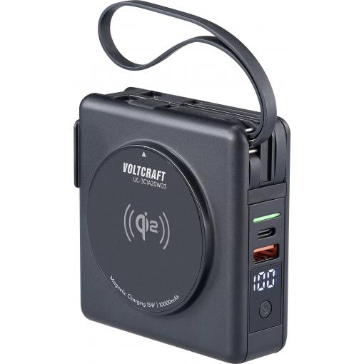 VOLTCRAFT UC-3C1A20W03 cestovní nabíječka, bezdrátová nabíječka, 1x USB A , 3x USB-C®, 20 W, Rychlé nabíjení, Dodávka energie, černá