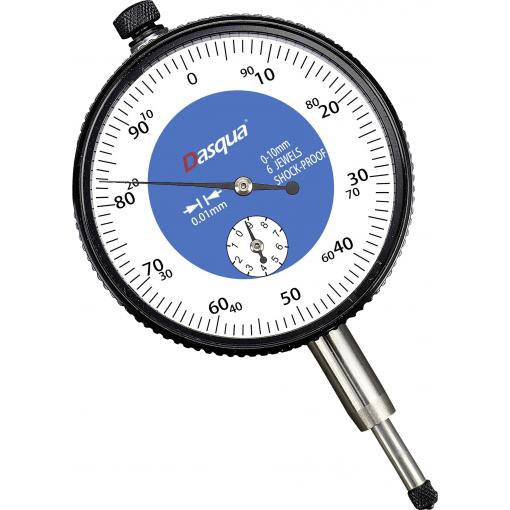 Dasqua 5121-1105 Nárazuvzdorné měřicí hodiny s kontrolním měřítkem 10 mm